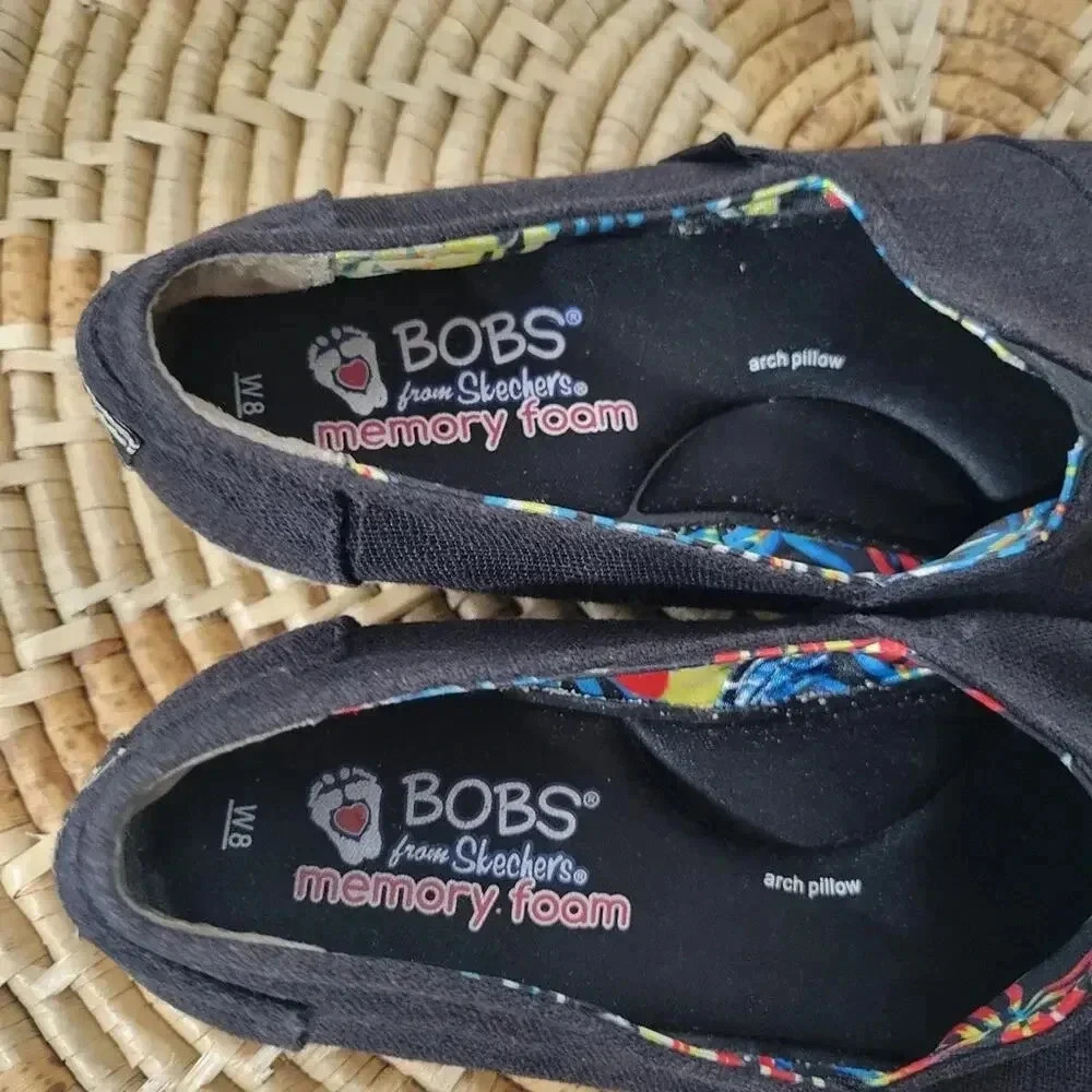 BOBS from Skechers Black Canvas Espadrille Flats - Picture 4 of 5